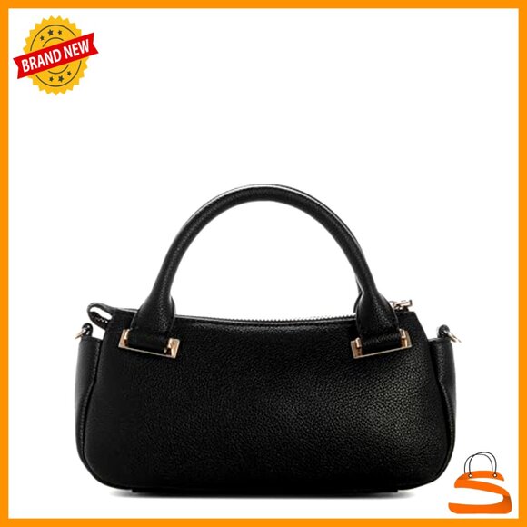 Color Block Mini Barrel Crossbody Bag Mini Satchel Purse For  Mini Satchel Crossbody Bag with Adjustable Strap and Gold Hardware